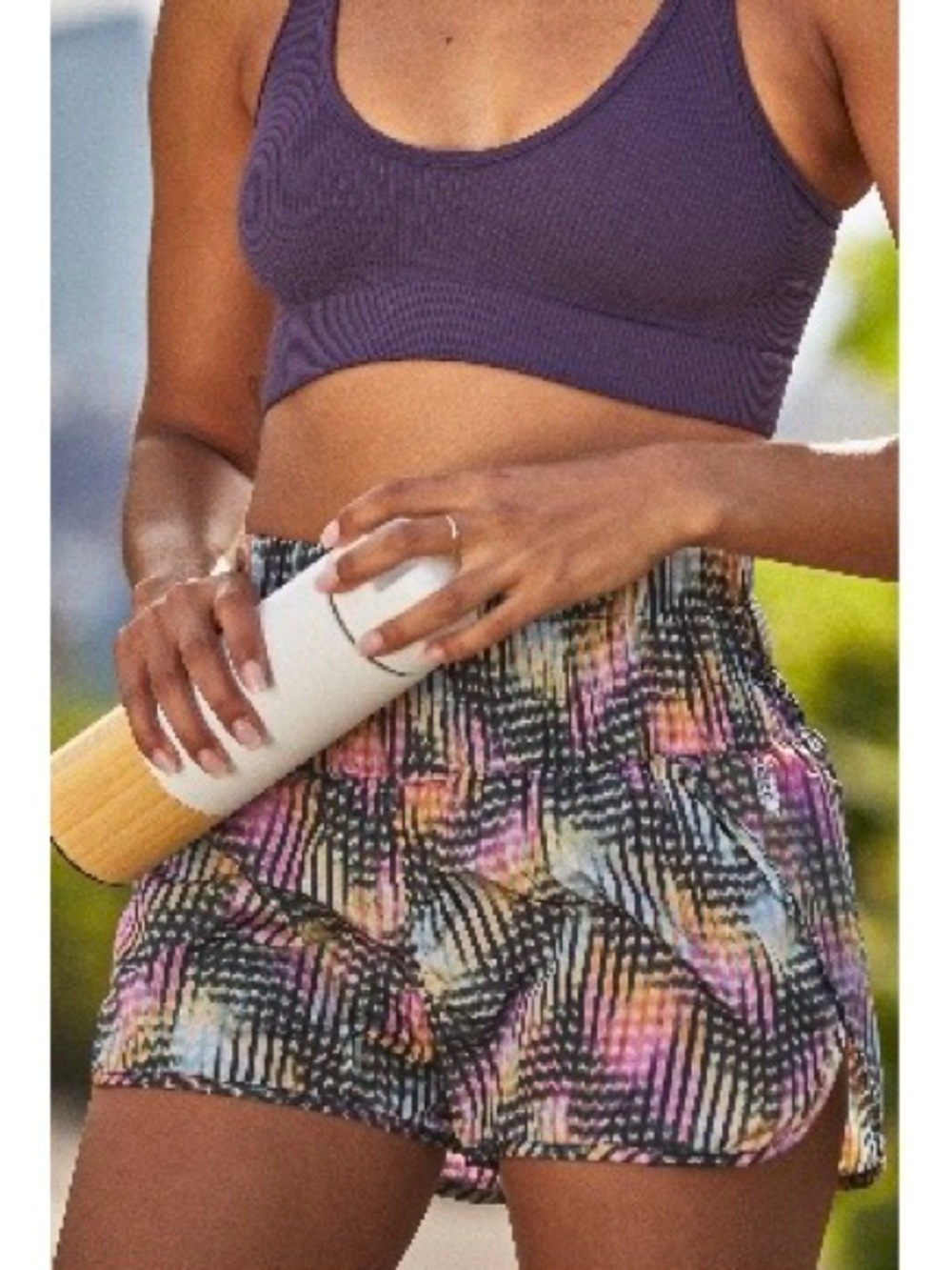 FP Movement by Free People Way Home Printed Running Shorts size Large Euphoria